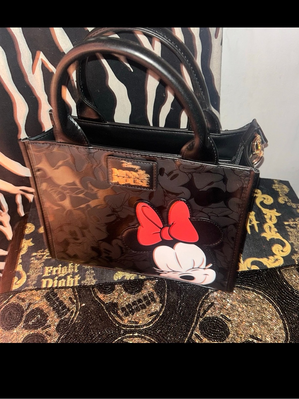 Disney Minnie Mouse Tote bag with crossbody strap - Picture 9 of 11
